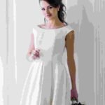 A Line Sleeveless Wedding Dress